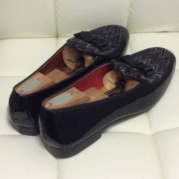 Men’s Black Leather Bow tie Loafers main image 5